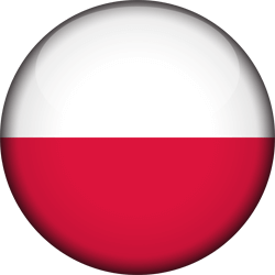 Drapeau de la Pologne - 3D Rond