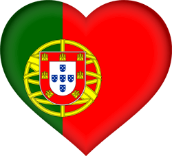 Drapeau du Portugal - Coeur 3D