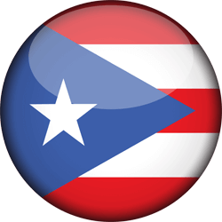 Drapeau de Porto Rico - 3D Rond