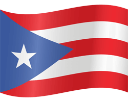 Flagge von Puerto Rico - Winken