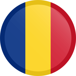 Drapeau de la Roumanie - Bouton Rond