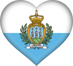 Flag of San Marino - Heart 3D