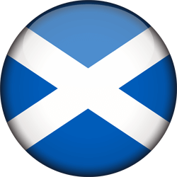 Flag of Scotland - 3D Round