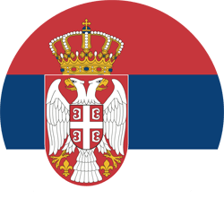 Vlag van Servië - Rond