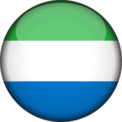 Flag of Sierra Leone - 3D Round