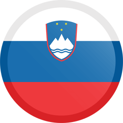 Drapeau de la Slovénie - Bouton Rond