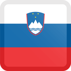 Vlag van Slovenië - Knop Vierkant