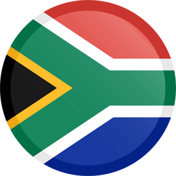 Vlag van Zuid-Afrika - Knop Rond