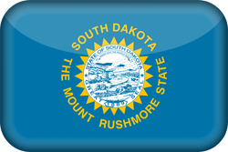 Vlag van South Dakota - 3D