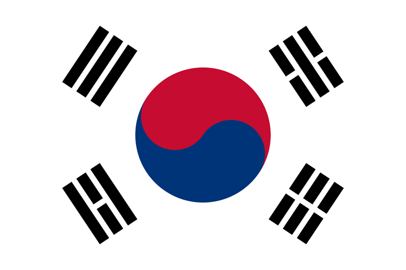 South Korea flag package