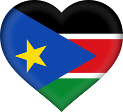 Drapeau de l'Afrique du Sud - Coeur 3D