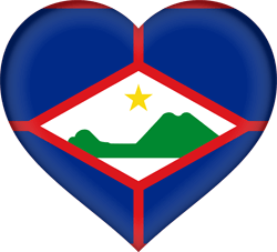 Flag of St. Eustatius - Heart 3D