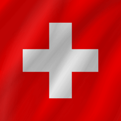 Flagge der Schweiz - Welle