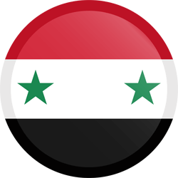 Flagge Syriens - Knopf Runde