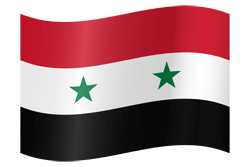 Flagge Syriens - Winken