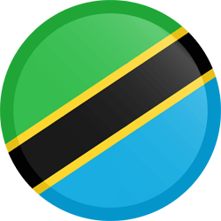 Vlag van Tanzania - Knop Rond