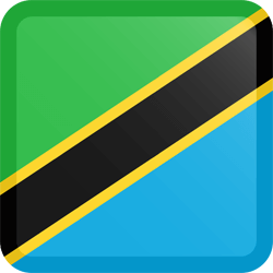 Vlag van Tanzania - Knop Vierkant