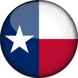 Flagge von Texas - 3D Runde