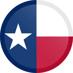 Vlag van Texas - Knop Rond