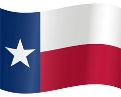 Flagge von Texas - Winken