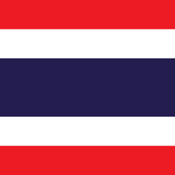 Flagge von Thailand - Quadrat