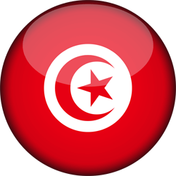 Flag of Tunisia - 3D Round