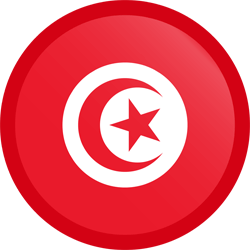 Drapeau de la Tunisie - Bouton Rond