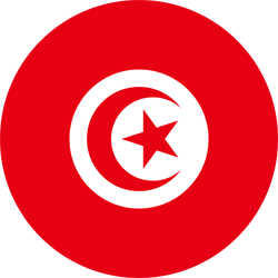 Drapeau de la Tunisie - Rond