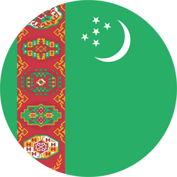 Flagge von Turkmenistan - Kreis