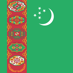 Turkmenistan flag coloring