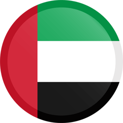 Drapeau des Émirats arabes unis - Bouton Rond