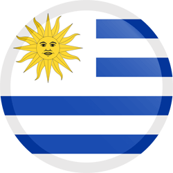 Drapeau de l'Uruguay - Bouton Rond