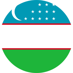 Drapeau de l'Ouzbékistan - Rond