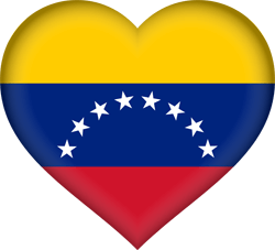 Flagge Venezuelas - Herz 3D