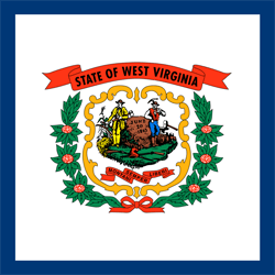 Drapeau de West Virginia - Carré