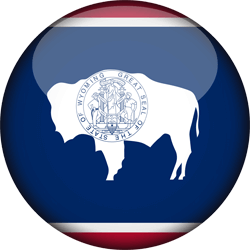 Drapeau du Wyoming - 3D Rond