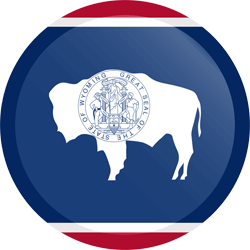 Vlag van Wyoming - Knop Rond