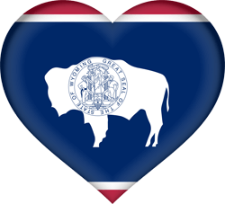 Drapeau du Wyoming - Coeur 3D