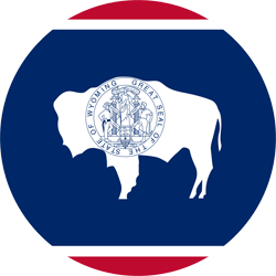 Vlag van Wyoming - Rond