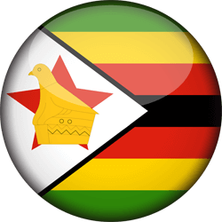 Vlag van Zimbabwe - 3D Rond